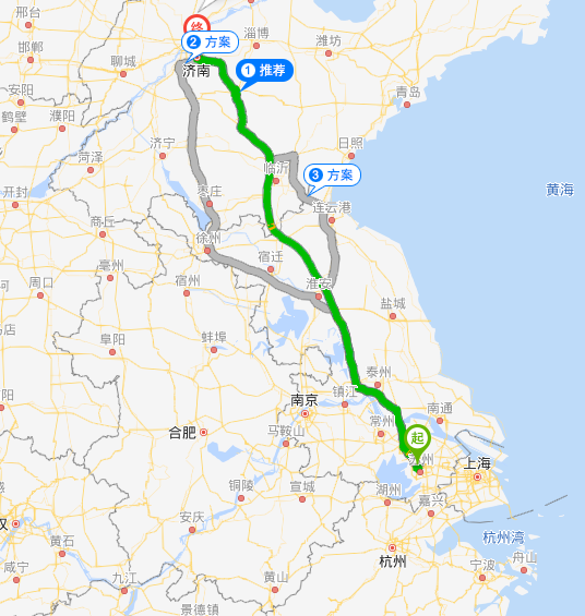 張家港到濟(jì)南物流專線行駛路線